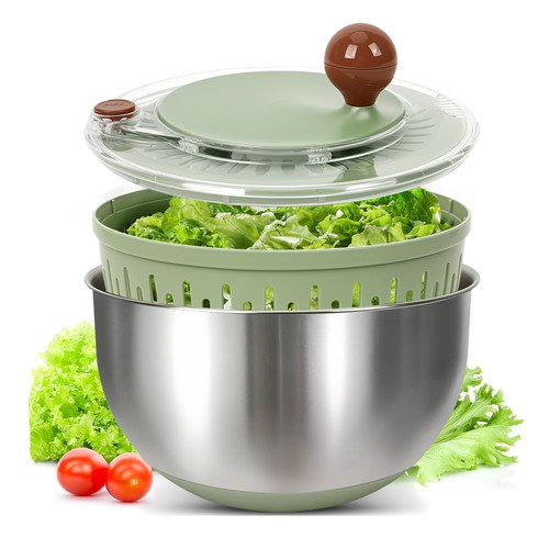 Salatschleuder edelstahl - edelstahl, 5l