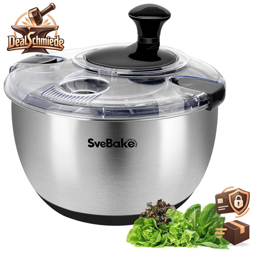 Salatschleuder edelstahl 5l - salatschleuder,