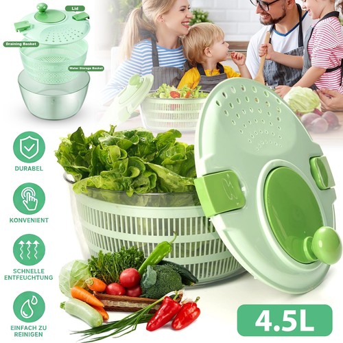 Salatschleuder edelstahl 5l - edelstahl, 4,5l